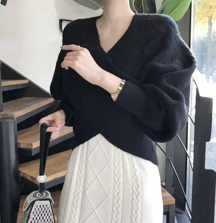 ÉLISE | PULL CROISÉ COL V
