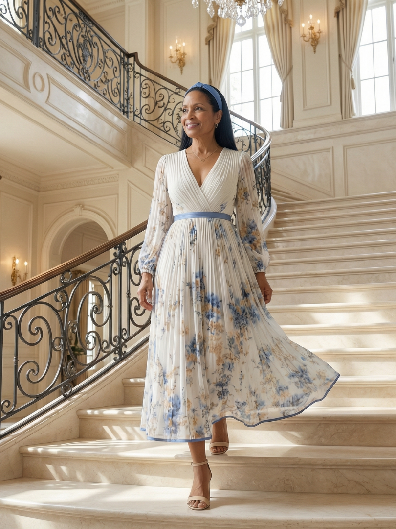 CAPUCINE | ROBE MIDI FLEURIE