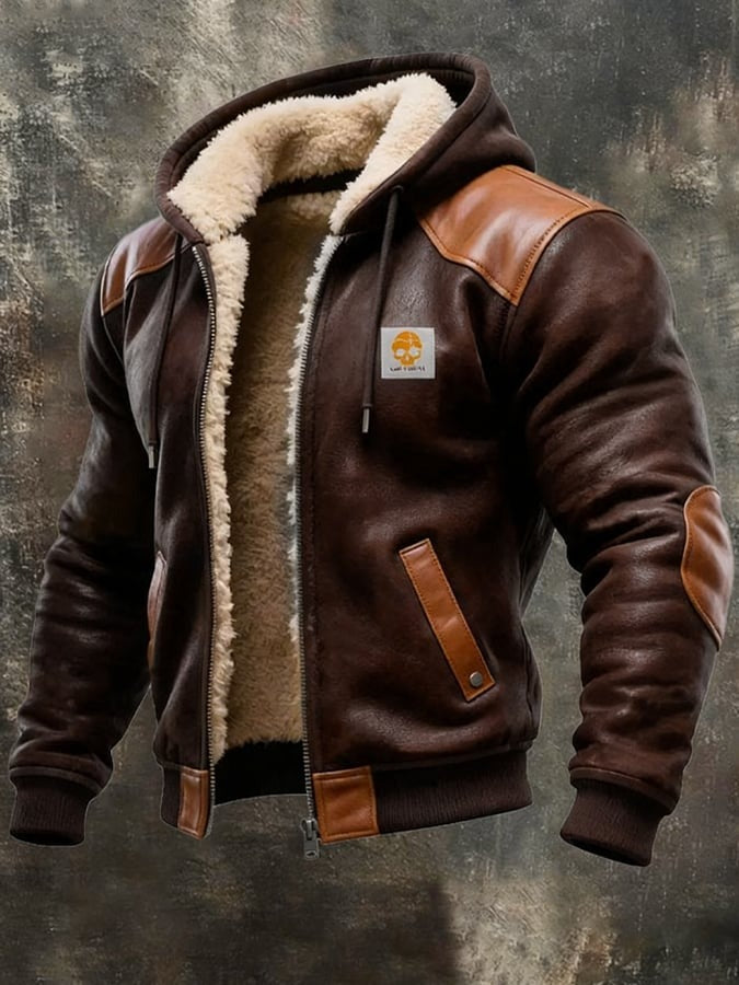 ZACHARIE | VESTE VINTAGE DAIM CAPUCHE