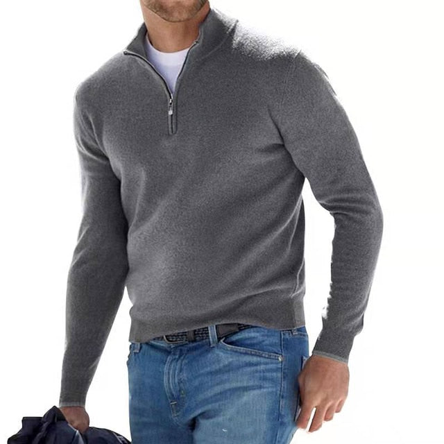 FABIEN | PULL DEMI ZIP DÉCONTRACTÉ