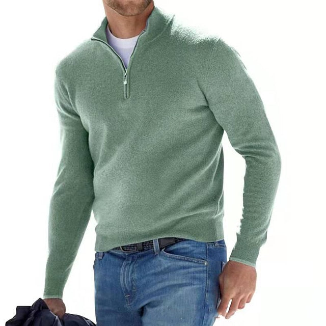 FABIEN | PULL DEMI ZIP DÉCONTRACTÉ