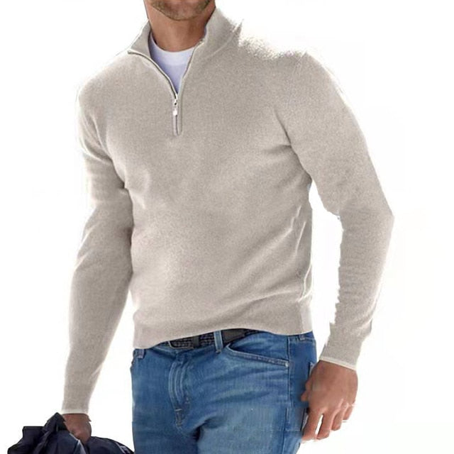 FABIEN | PULL DEMI ZIP DÉCONTRACTÉ