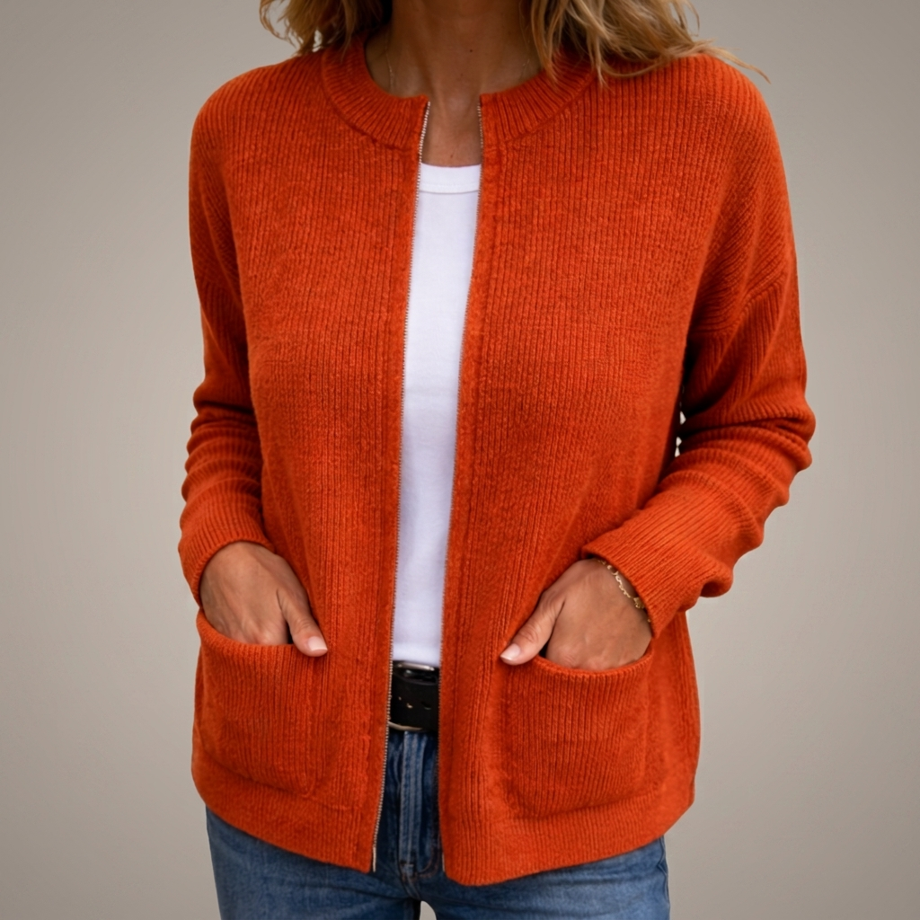 ROSALIE | GILET ZIPPÉ DOUILLET À POCHES